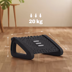 HOMCOM Non-Slip Foot Rest Under Desk Office Footrest with Adjustable Height