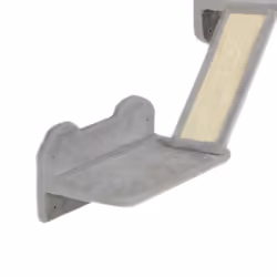 PawHut 3-Piece Corner Design Cat Wall Shelves Furniture, Light Grey - Additional view 8