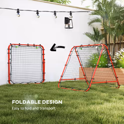 HOMCOM Rebounder Net Football Target Goal with Adjustable Angles, Red - Additional view 7