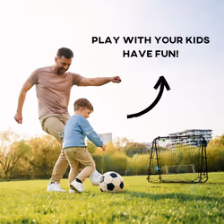 HOMCOM Rebounder Net Football Target Goal with Adjustable Angles, Black