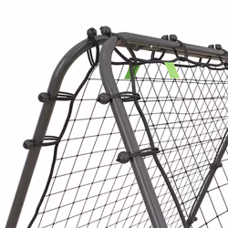 HOMCOM Rebounder Net Football Target Goal with Adjustable Angles, Black