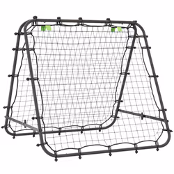 HOMCOM Rebounder Net Football Target Goal with Adjustable Angles, Black - Additional view 4