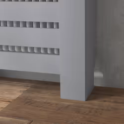 HOMCOM Radiator Cover with Drawer, Horizontal Slat, 78cm, Grey - Additional view 5
