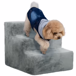 PawHut Three-Step Portable Dog Stairs with Washable Plush Cover, for Small Pets - Additional view 8