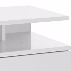 HOMCOM Nightstand Set of 2, Wall Mounted Bedside Cabinet, High Gloss White - Additional view 5