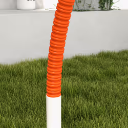 PawHut Dog Agility Equipment Set with 4 PCS Weave Pole, Orange - Additional view 7