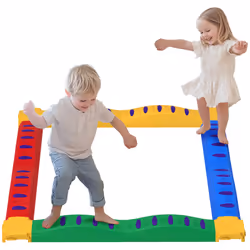 AIYAPLAY 12-Piece Kids Balance Beam, Stepping Stones with Non-Slip Foot Pads