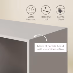 HOMCOM Open Wardrobe Clothes Rail Bedroom Clothes Storage Rod Shelves Grey - Additional view 6
