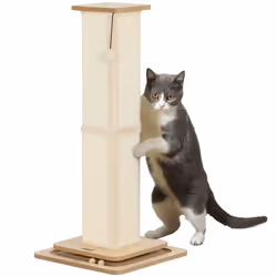 PawHut 87cm Cat Scratching Post, 3-in-1 Cat Scratcher w/ Track Ball Toy