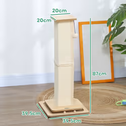 PawHut 87cm Cat Scratching Post, 3-in-1 Cat Scratcher w/ Track Ball Toy - Additional view 5