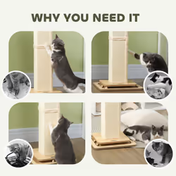 PawHut 87cm Cat Scratching Post, 3-in-1 Cat Scratcher w/ Track Ball Toy - Additional view 6
