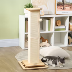 PawHut 87cm Cat Scratching Post, 3-in-1 Cat Scratcher w/ Track Ball Toy - Additional view 7