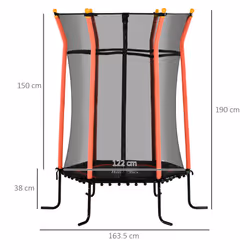 HOMCOM 5.4FT Kids Trampoline w/ Enclosure Indoor Outdoor for 3-10 Years Red - Additional view 5