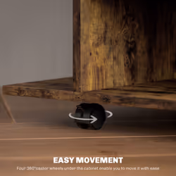 HOMCOM Modern TV Cabinet Stand Storage Shelves Table Mobile Rustic Brown - Additional view 4