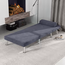 HOMCOM Single Folding 5 Position Convertible Sleeper Chair Charcoal Grey - Additional view 7