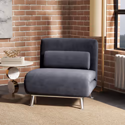 HOMCOM Single Folding 5 Position Convertible Sleeper Chair Charcoal Grey - Additional view 8