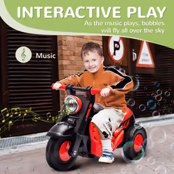 AIYAPLAY Ride On Car Foot To Floor Kids Car w/ Music, Bubble - Black