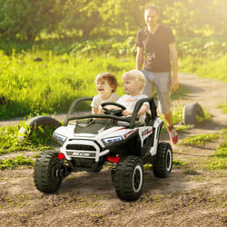 AIYAPLAY 2 Seater 24V 7AH Ride on Truck w/ Spring Suspension, White