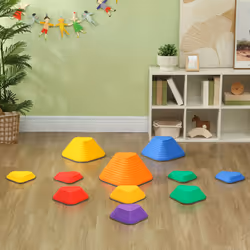 AIYAPLAY 11-Piece Kids Stepping Stones, Non-Slip Stackable River Stones - Additional view 8