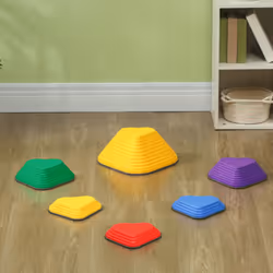 AIYAPLAY 6-Piece Kids Stepping Stones, Non-Slip Stackable River Stones - Additional view 9