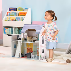 AIYAPLAY Dolls House with 13 Furniture Pieces and Accessories