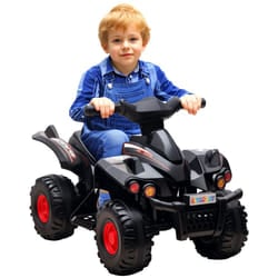 AIYAPLAY 6V Kids Electric Quad Bike with Music, Forward Function, Black