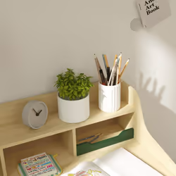 AIYAPLAY Kids Desk and Chair Set with Storage Shelves, Drawer, Green - Additional view 5