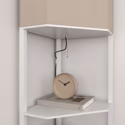 HOMCOM Corner Modern Floor Lamp with Shelves for Living Room, Bedroom, White - Additional view 8