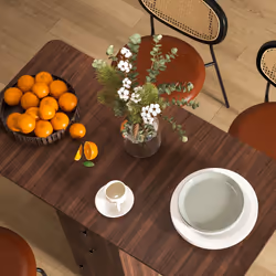 HOMCOM Folding Dining Table, Drop Leaf Table With Drawers Brown - Additional view 8