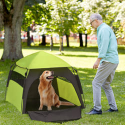 PawHut Foldable Dog Cat Tent with Water-Resistant Oxford Cloth, Carry Bag