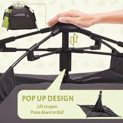 PawHut Foldable Dog Cat Tent with Water-Resistant Oxford Cloth, Carry Bag - Additional view 3