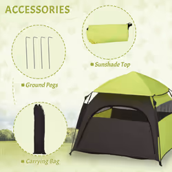 PawHut Foldable Dog Cat Tent with Water-Resistant Oxford Cloth, Carry Bag - Additional view 5