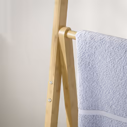 HOMCOM 3-Tier Folding Bamboo Bathroom Storage Shelving Unit with Towel Bars - Additional view 6
