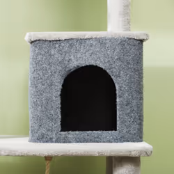 PawHut 132cm Cat Tree for Indoor Cats w/ Scratching Posts, Light Grey - Additional view 6