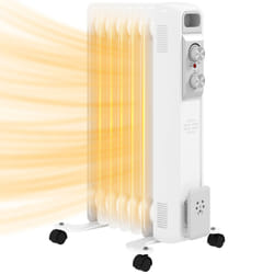HOMCOM 1500W 7 Fin Oil Filled Heater Radiator for Home, White