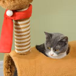 PawHut Cat Tree, 98cm Deer-Designed Cat Tower for Indoor Cats - Additional view 8