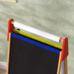 AIYAPLAY 3-in-1 Kids Easel with Paper Roll, Whiteboard, Chalkboard - Additional view 6