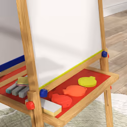 AIYAPLAY 3-in-1 Kids Easel with Paper Roll, Whiteboard, Chalkboard - Additional view 7