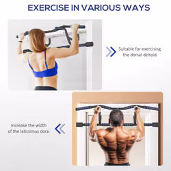 SPORTNOW Multi-Grip Pull Up Bar, Chin Up Bar Doorway with Non-Slip Grips - Additional view 8