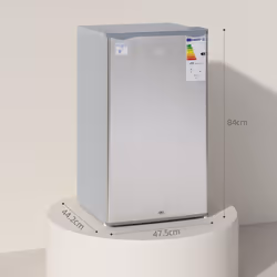 HOMCOM 91L Freestanding Under Counter Fridge with Lock Grey