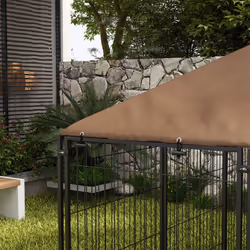 PawHut Outdoor Dog House Kennel with Canopy Top & Lock Rotating Bowl Holder - Additional view 7