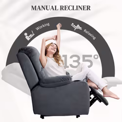 HOMCOM Recliner Armchair for Living Room, Recliner Chair with Cup Holder Black