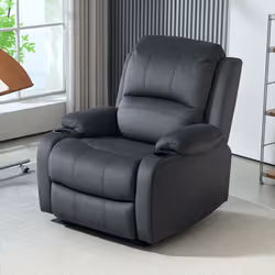 HOMCOM Recliner Armchair for Living Room, Recliner Chair with Cup Holder Black - Additional view 4