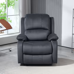 HOMCOM Recliner Armchair for Living Room, Recliner Chair with Cup Holder Black - Additional view 5