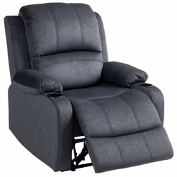 HOMCOM Recliner Armchair for Living Room, Recliner Chair with Cup Holder Black - Additional view 8