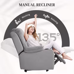 HOMCOM Recliner Armchair for Living Room, Recliner Chair with Cup Holder Grey