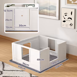 PawHut Dog Whelping Box with Whelping Pad, Adjustable Entrance, 100 x 96cm
