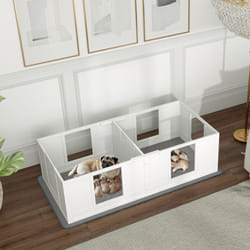 PawHut Whelping Box for Dogs with Whelping Pad, Two Room Design, 164 x 80cm