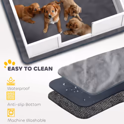 PawHut Whelping Box for Dogs with Whelping Pad, Two Room Design, 164 x 80cm