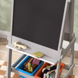 AIYAPLAY Double-Sided Art Easel for Kids with Paper Roll, Storage Boxes - Additional view 7